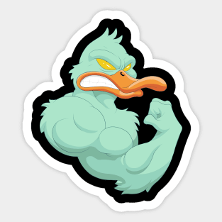 Duck Mascot muscle Sticker